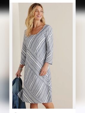 Soft Surrounding Sonya Linen Midi Striped Dress